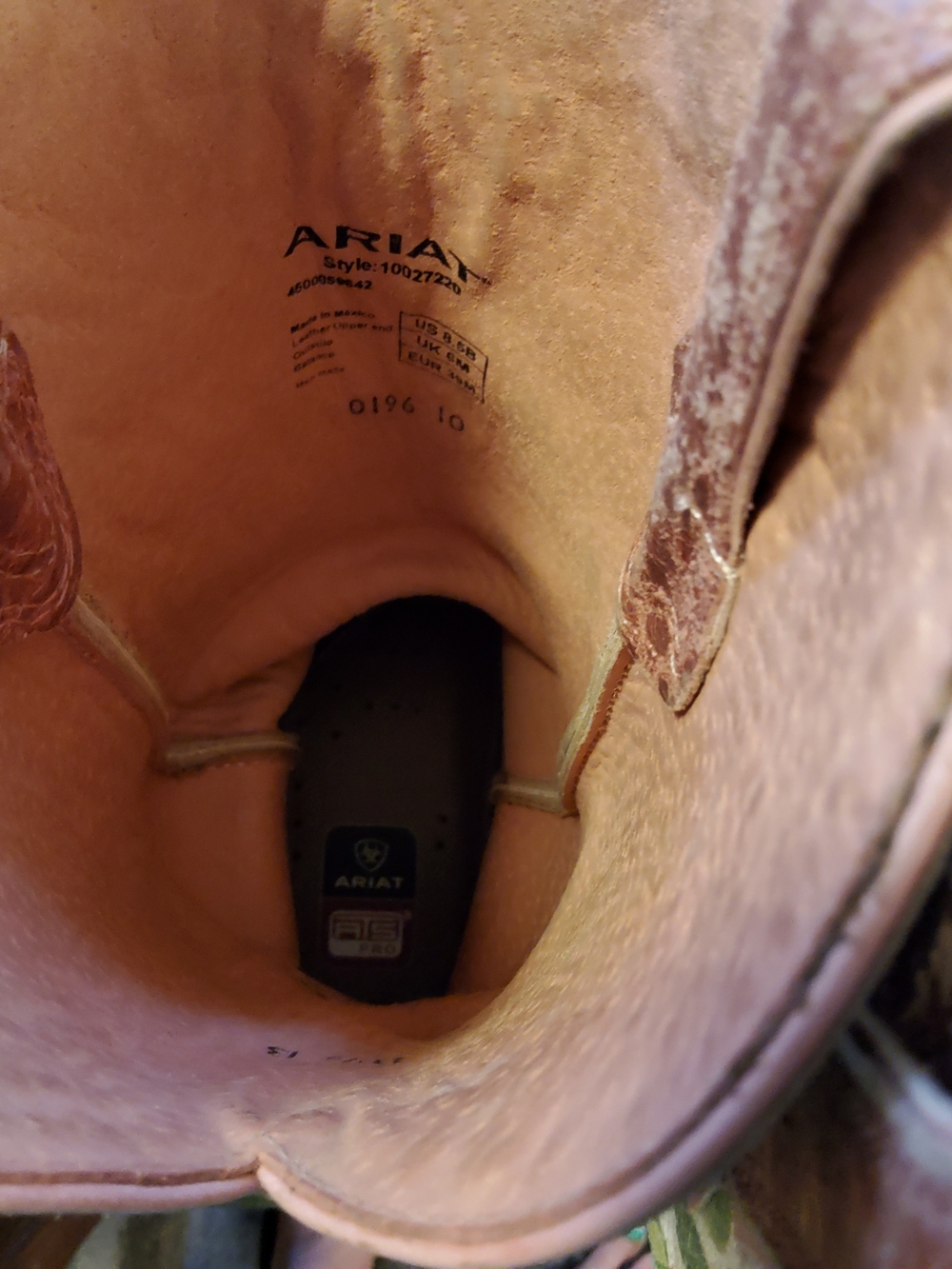 Ariat Brown and Green Cactus Embroidered Cowboy Boots - Picture 15 of 16
